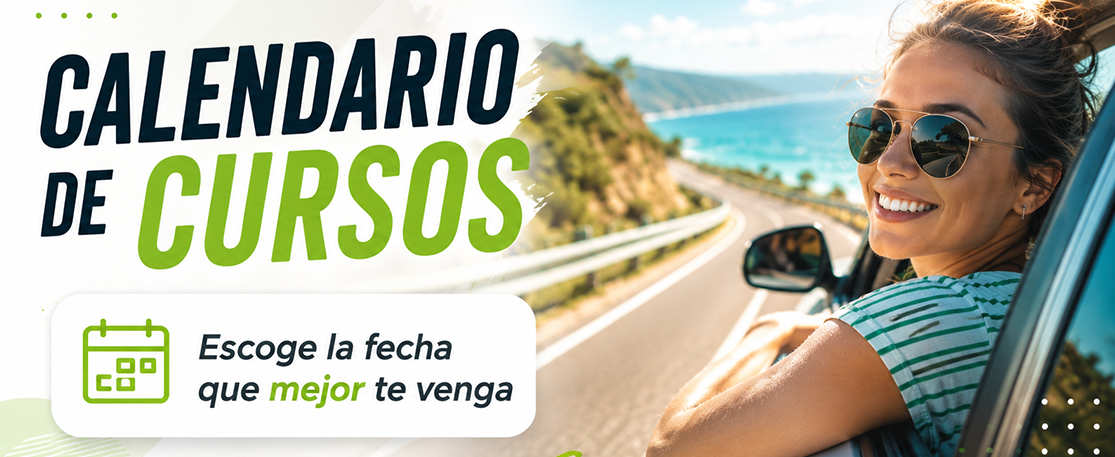 Calendario de cursos Autoescuela Mieres