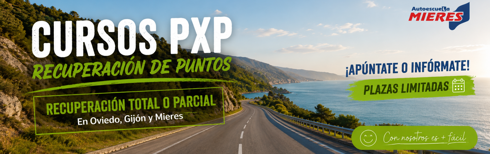 Cursos recuperación puntos Autoescuela Mieres